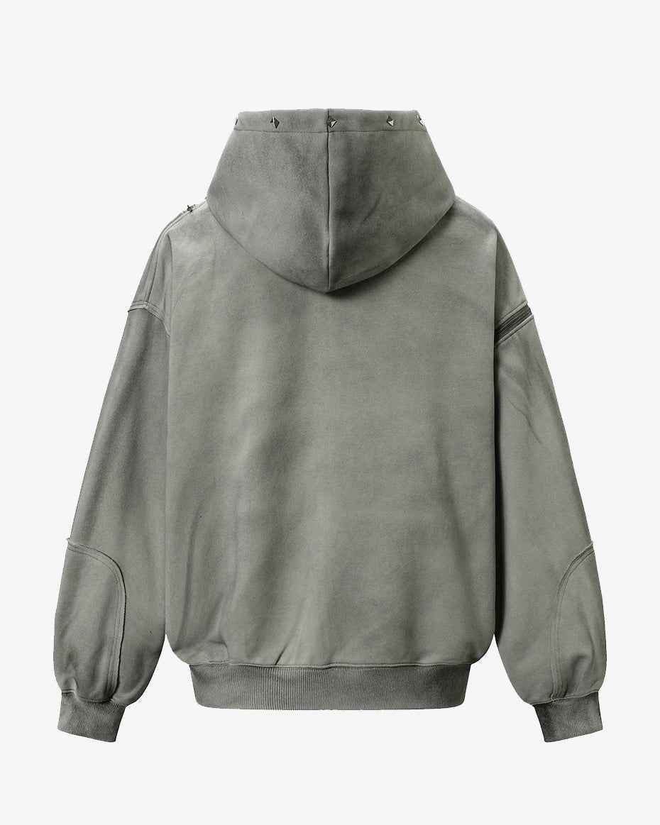 T2 Rivet Zipper Hoodie