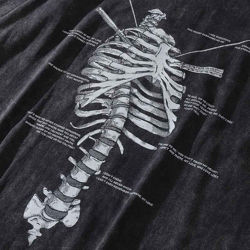 Charcoal The sternum Diagram T-Shirt
