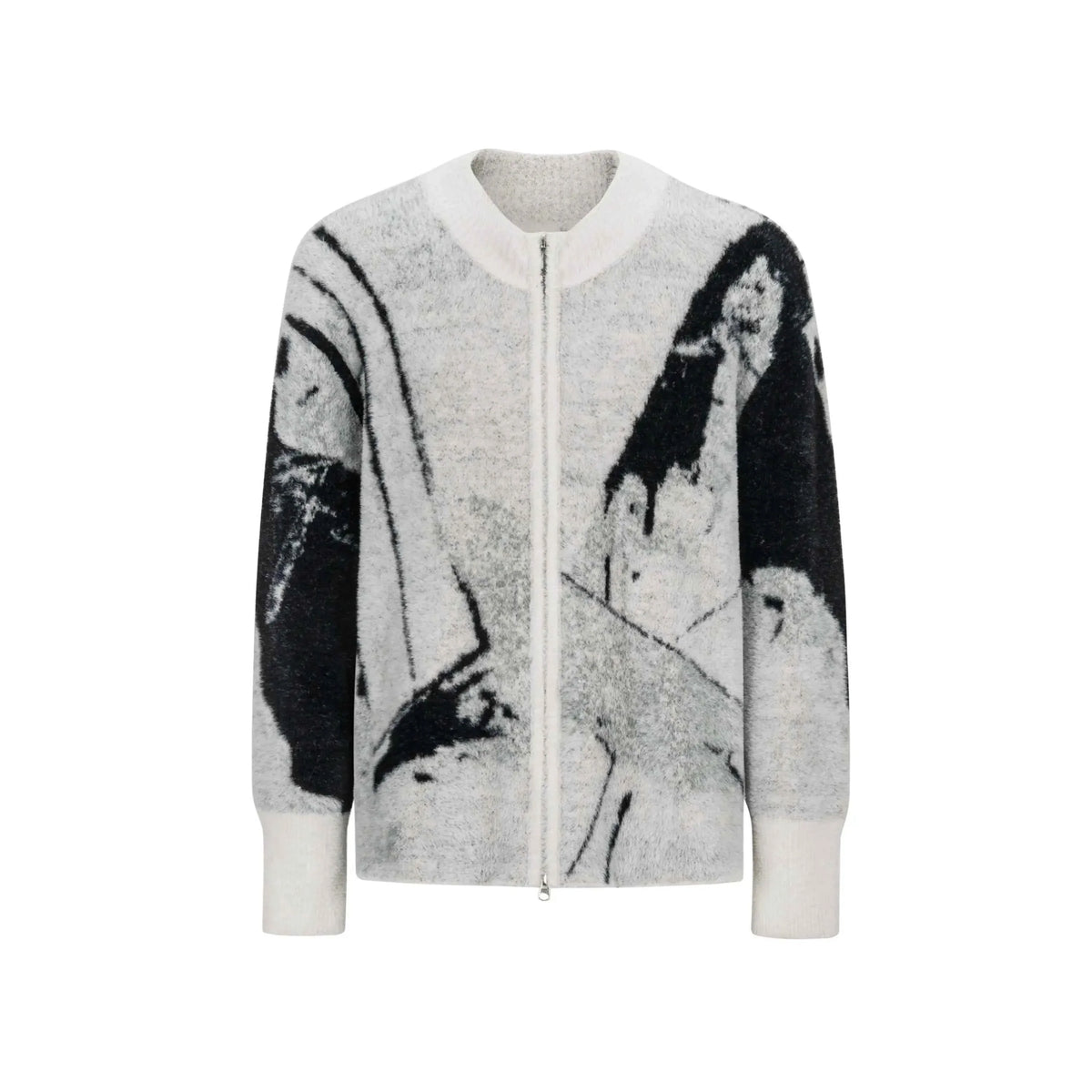 Elegant Relaxed Fit Contrast Color Knitted Sweater - Luxury Minimalist Colorblock Knit