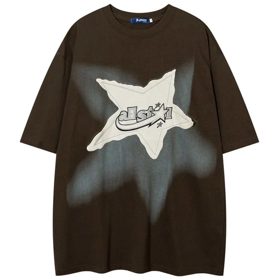 Streetwear Oversized Star Tshirts
