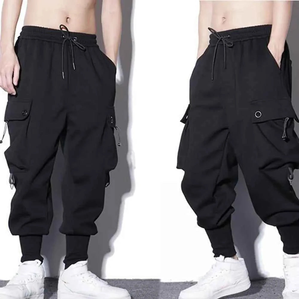 Harem Shadow Tone Ankle Rib Pants
