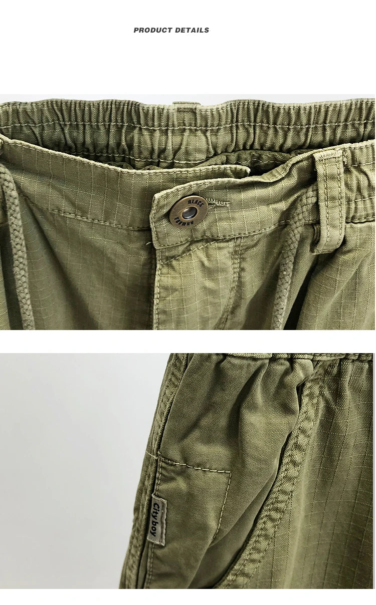 Tactical Straight Leg Elastic Waist Pants