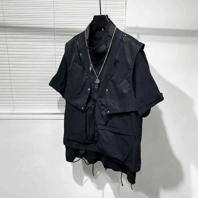 Dark Crow Sleeveless Zipper Vest