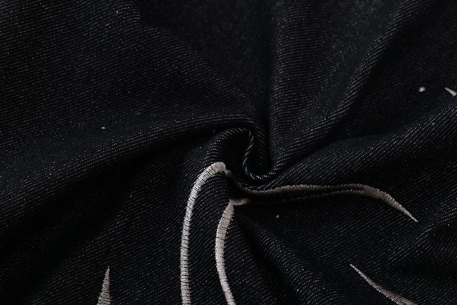 Embroidery 'Arch' Baggy Jeans