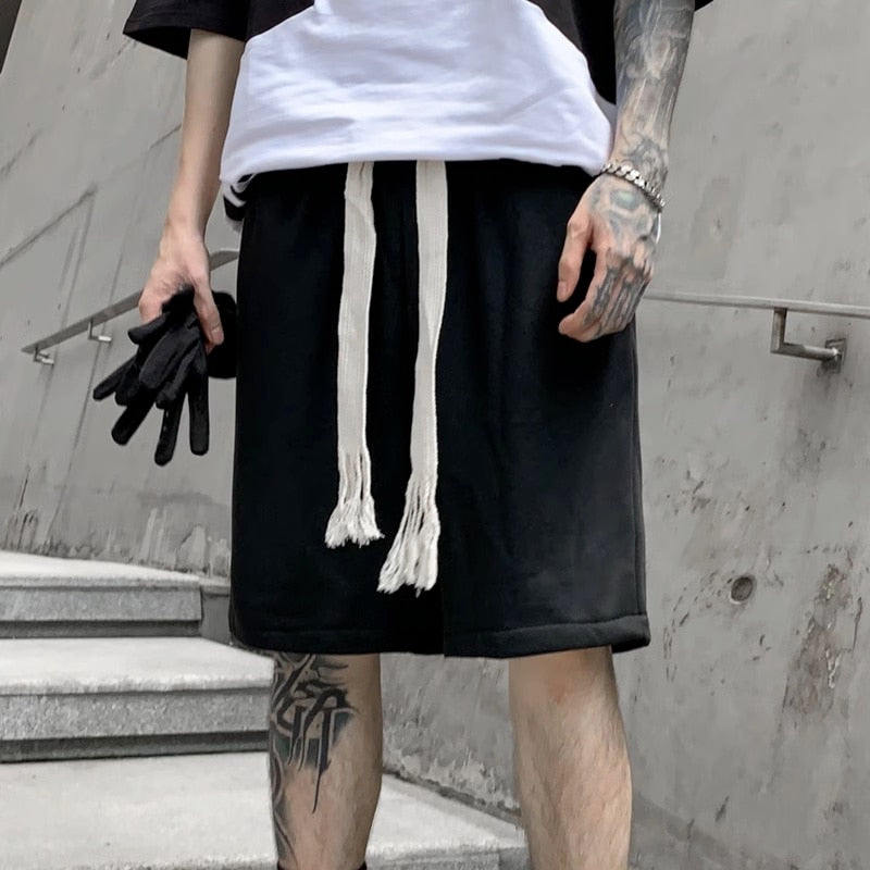 Casual Black Color Knee Length Shorts