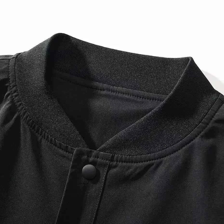 Devil Skull Button-Up Bomber Jacket