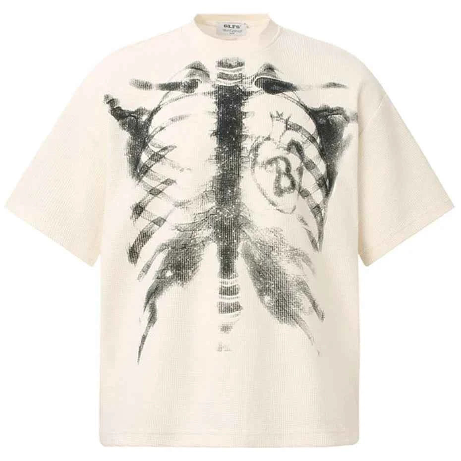 Skeleton Graphic  Streetwear Oversized T Shirt