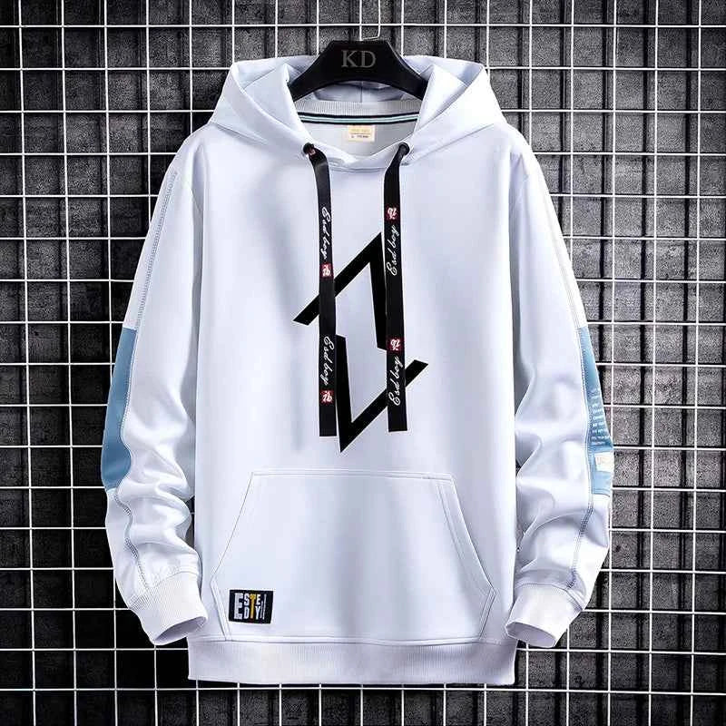 Gridline Contrast Hoodie