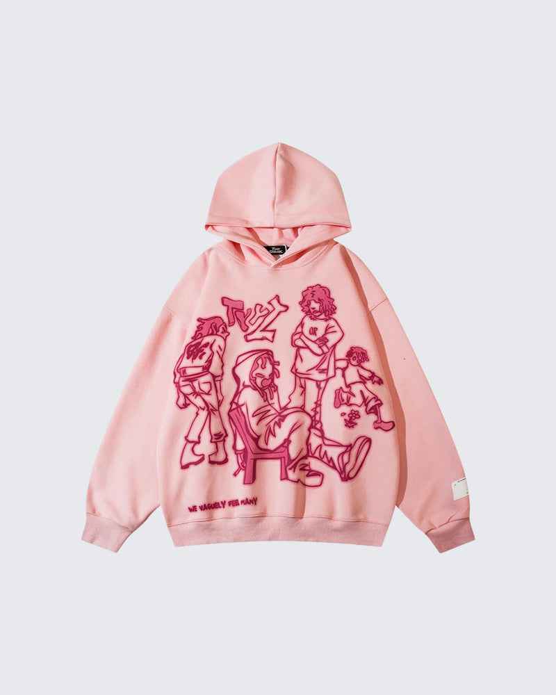 We V Cartoon Sketch Hoodie