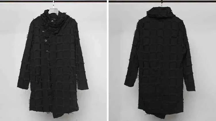 Mist Black Turtleneck Gothic Coat