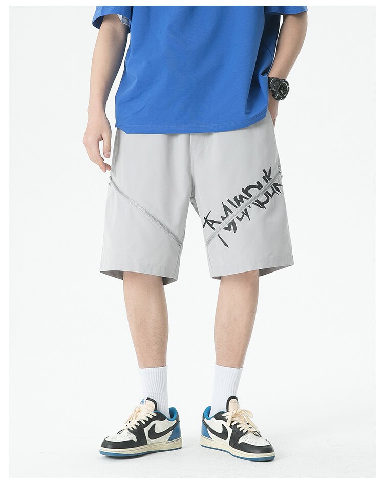 Y2K Centered Zipper Style Shorts