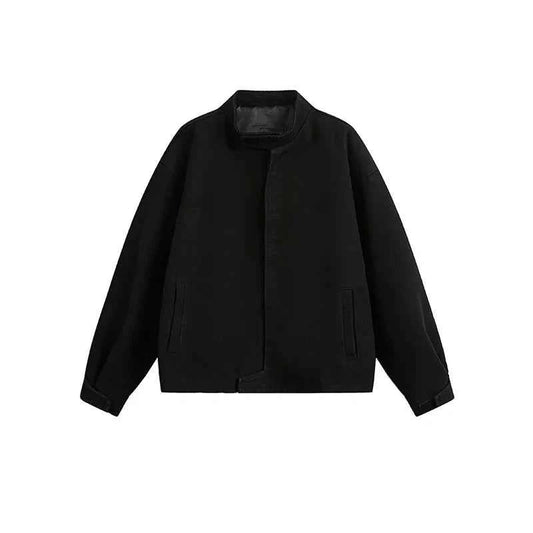 Plain Color Cropped Jacket