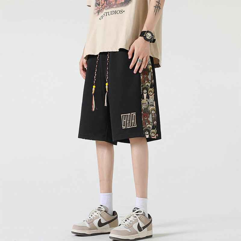 Kawaii Bear Side Patch Baggy Shorts