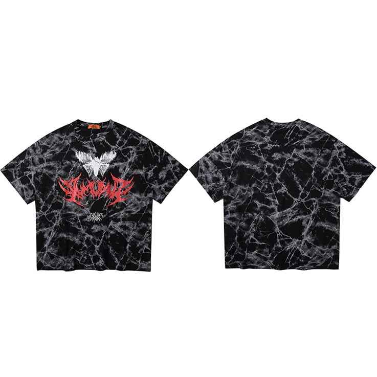 Butterfly Art Tie Die Long T-Shirt