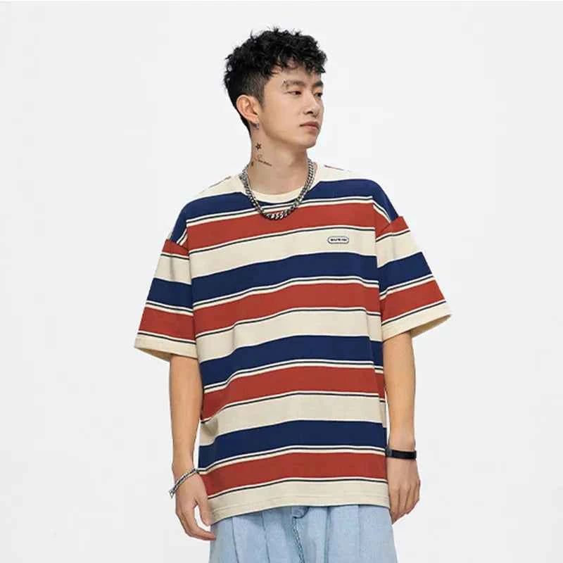 SQ2 Multi Striped Color Loose T-Shirt