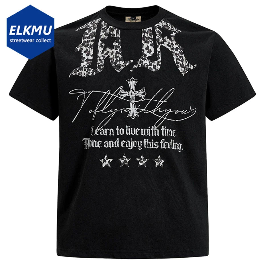 Cross Graphic Streetwear Oversized T-Shirts