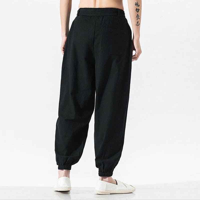 Japanese Embroidered Ribbon Tie Style Pants