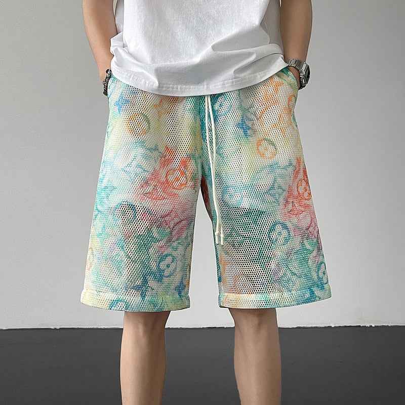X-Color Tie-dye Mesh Shorts