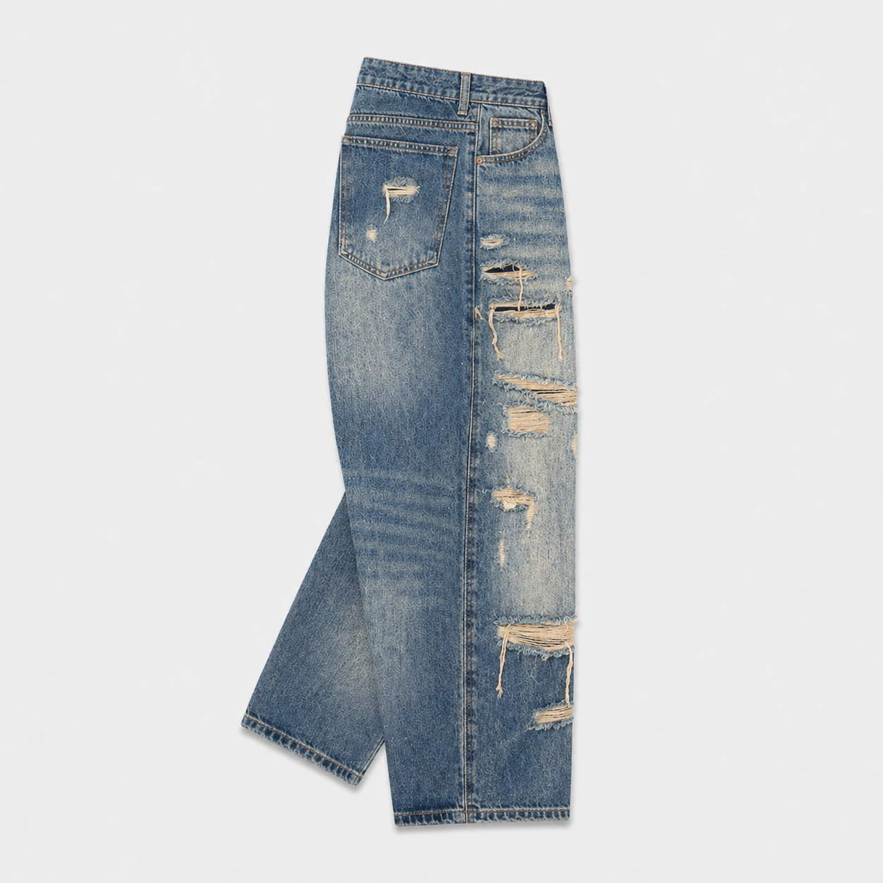 Indigo 26 Blue Distressed Jeans