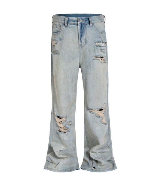 STONE DESTRUCTION FLARE DENIM