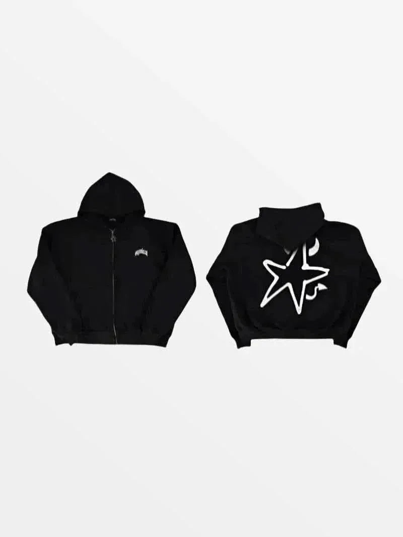 Zip Up Hoodie Evil Star