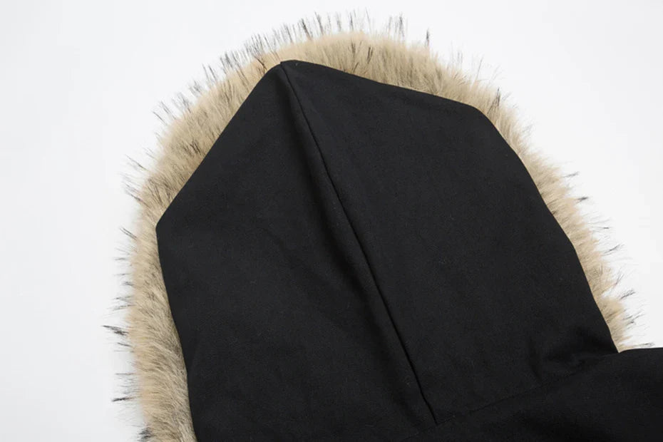 Fur Collar Parka Fleece Jacket