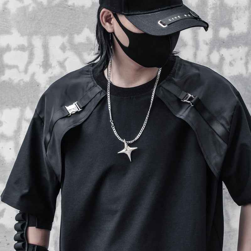 B1 Shoulder Buckle Strap T-Shirt
