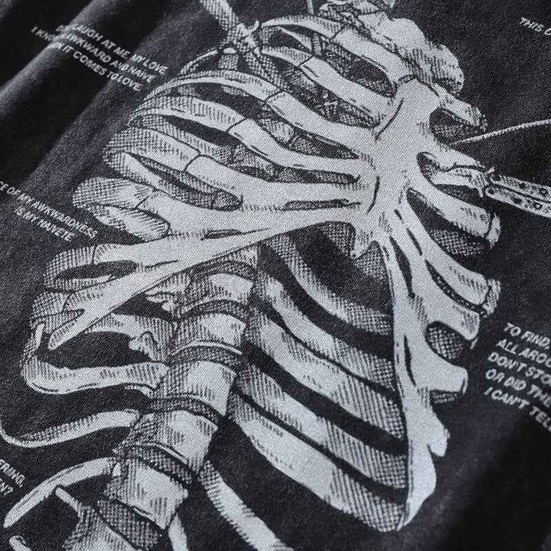 Charcoal The sternum Diagram T-Shirt