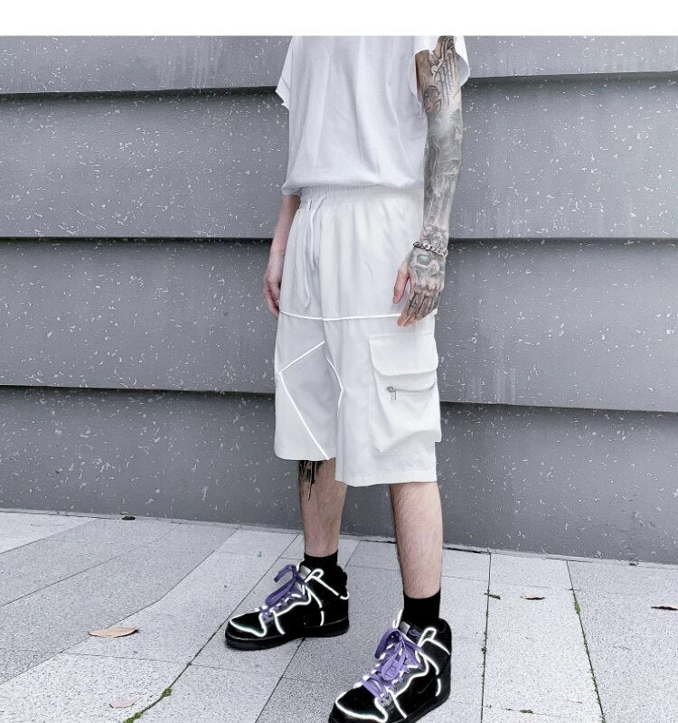Solid Bermuda White Lining Shorts