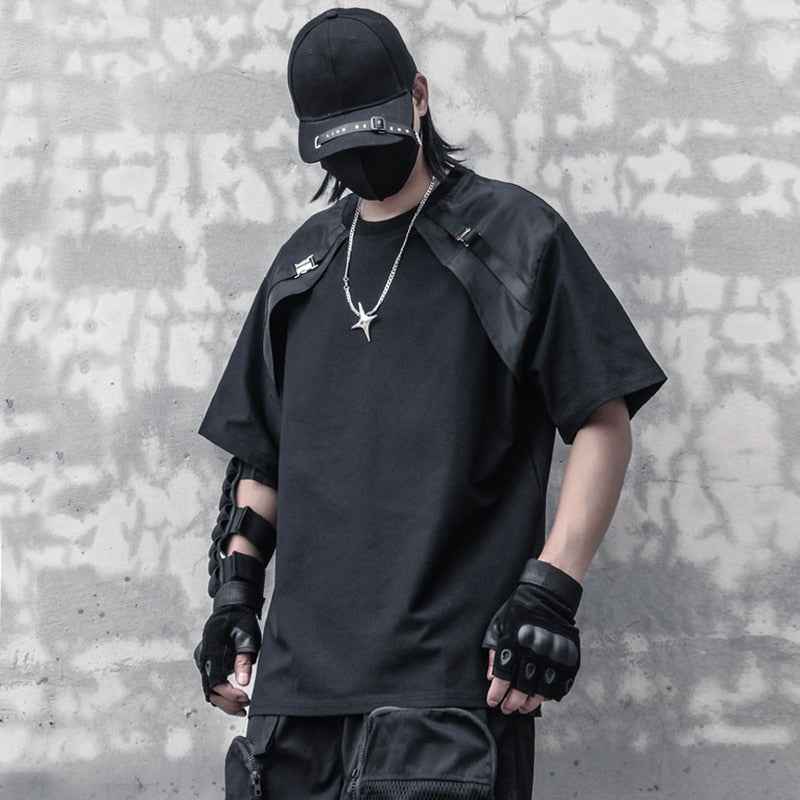 B1 Shoulder Buckle Strap T-Shirt
