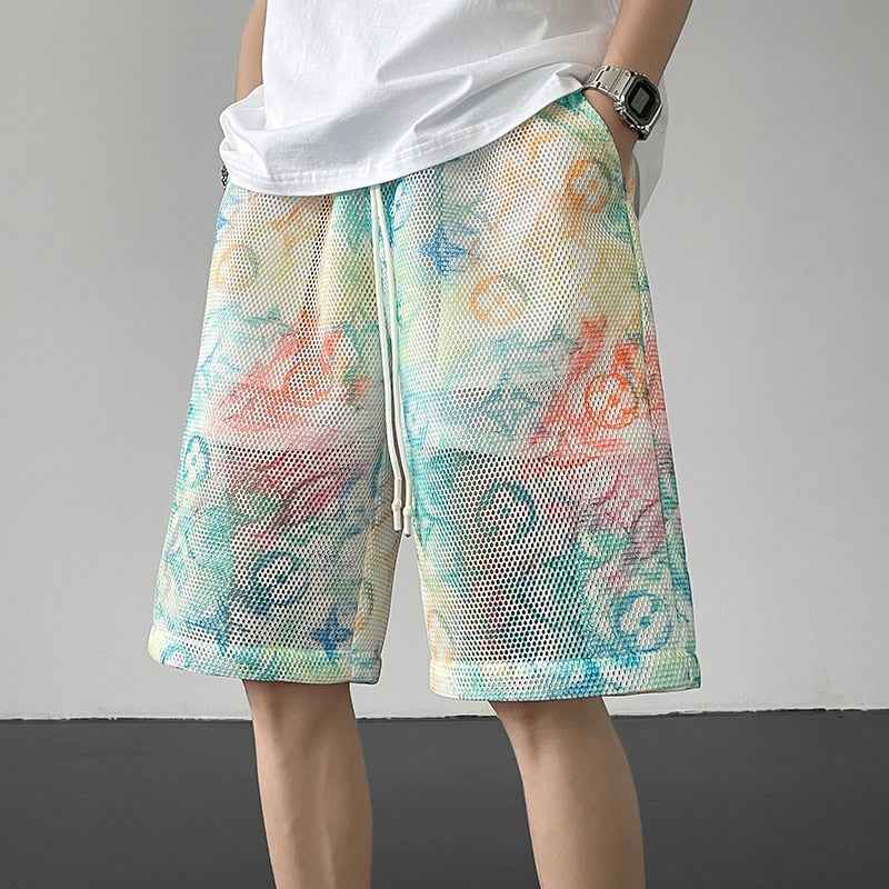 X-Color Tie-dye Mesh Shorts