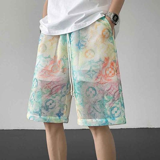X-Color Tie-dye Mesh Shorts