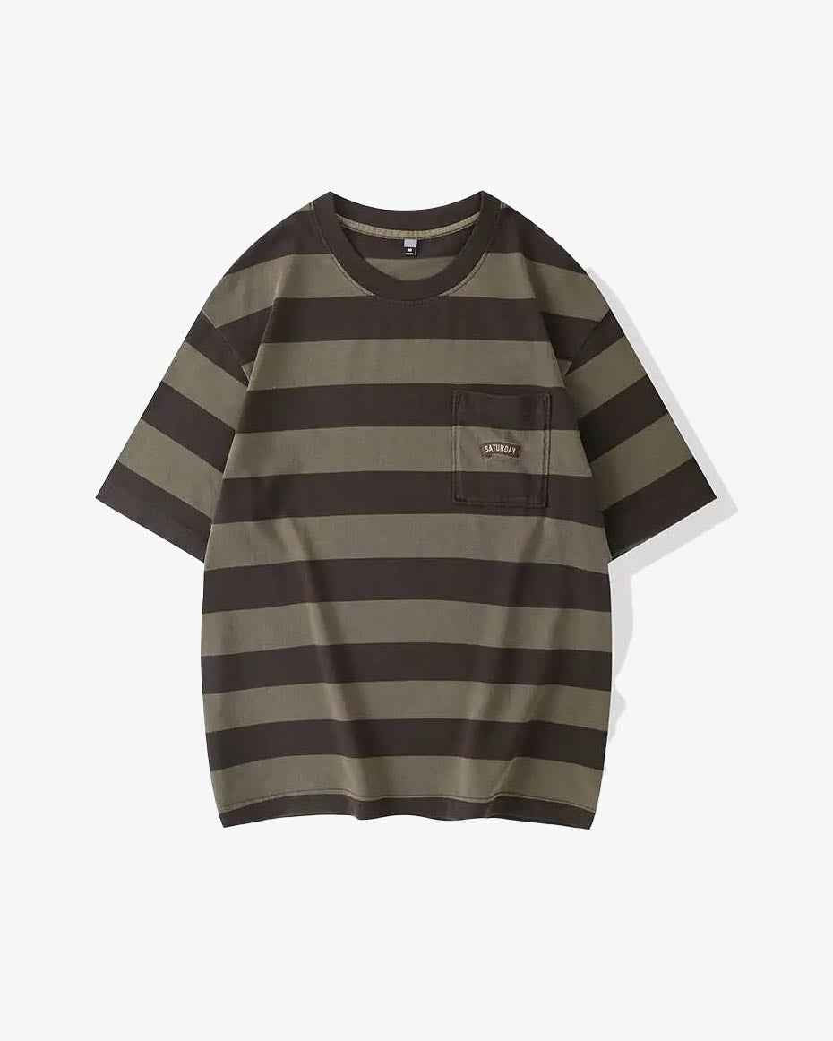 Saturday Striped Cotton T-Shirt