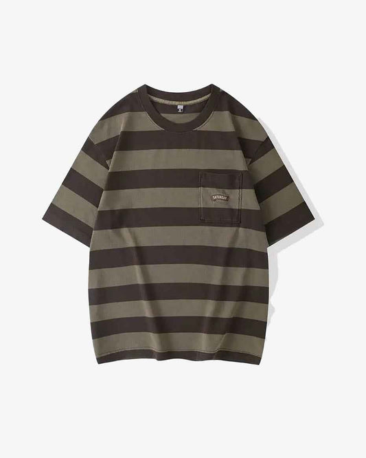 Saturday Striped Cotton T-Shirt