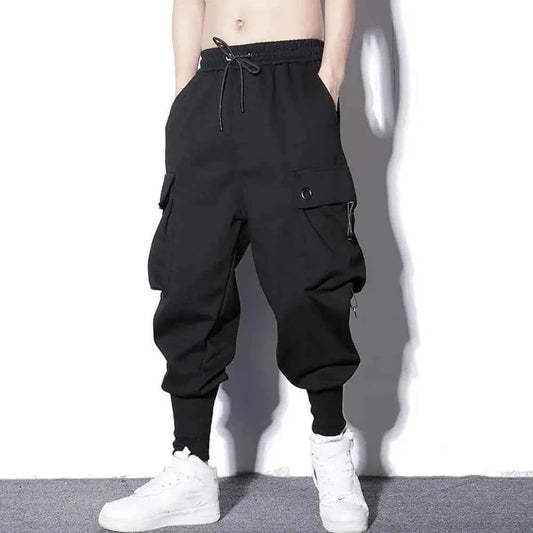 Harem Shadow Tone Ankle Rib Pants