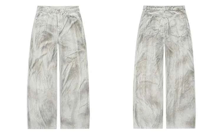 Distressed Dirty White Baggy Pants