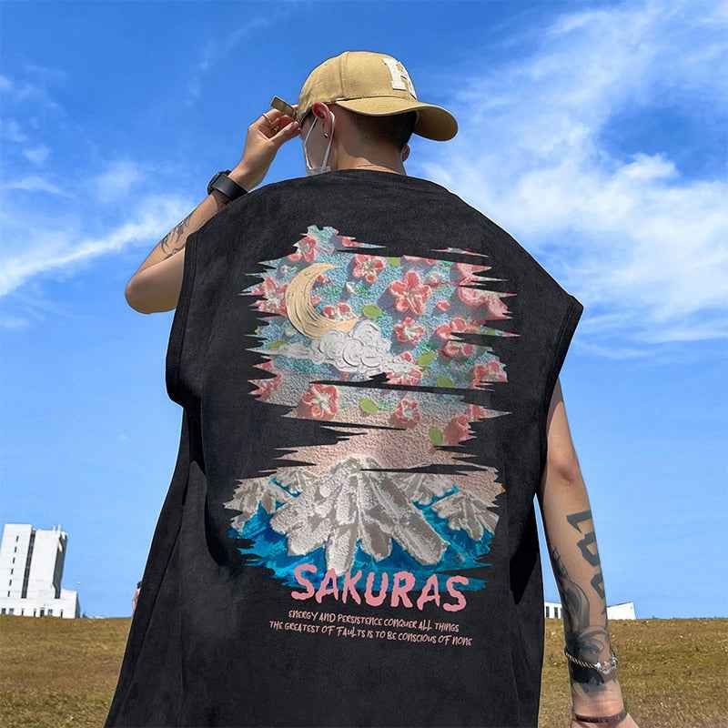 SAKURAS Colorful Scenery Painting T-Shirt