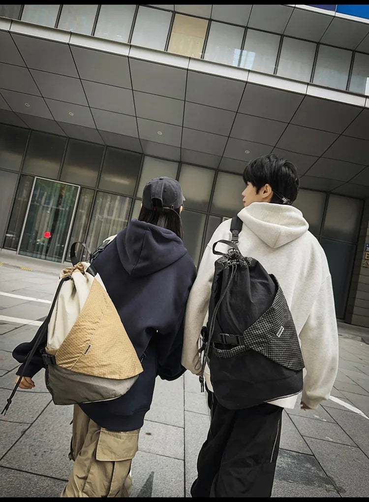 Two Tone Drawstring Backpack