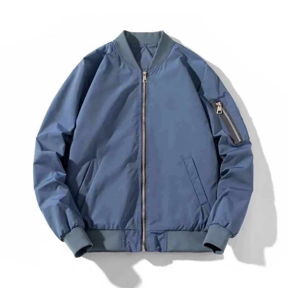 Plain Color With Kangaroo Pocket Jacket