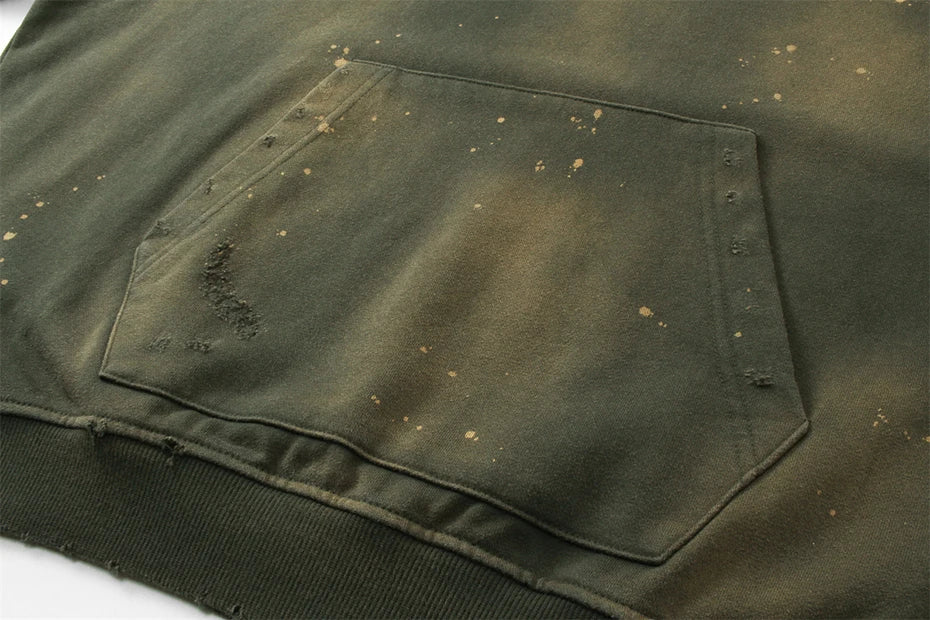 Iso Splash Abstract Oversized Pullover Hoodie