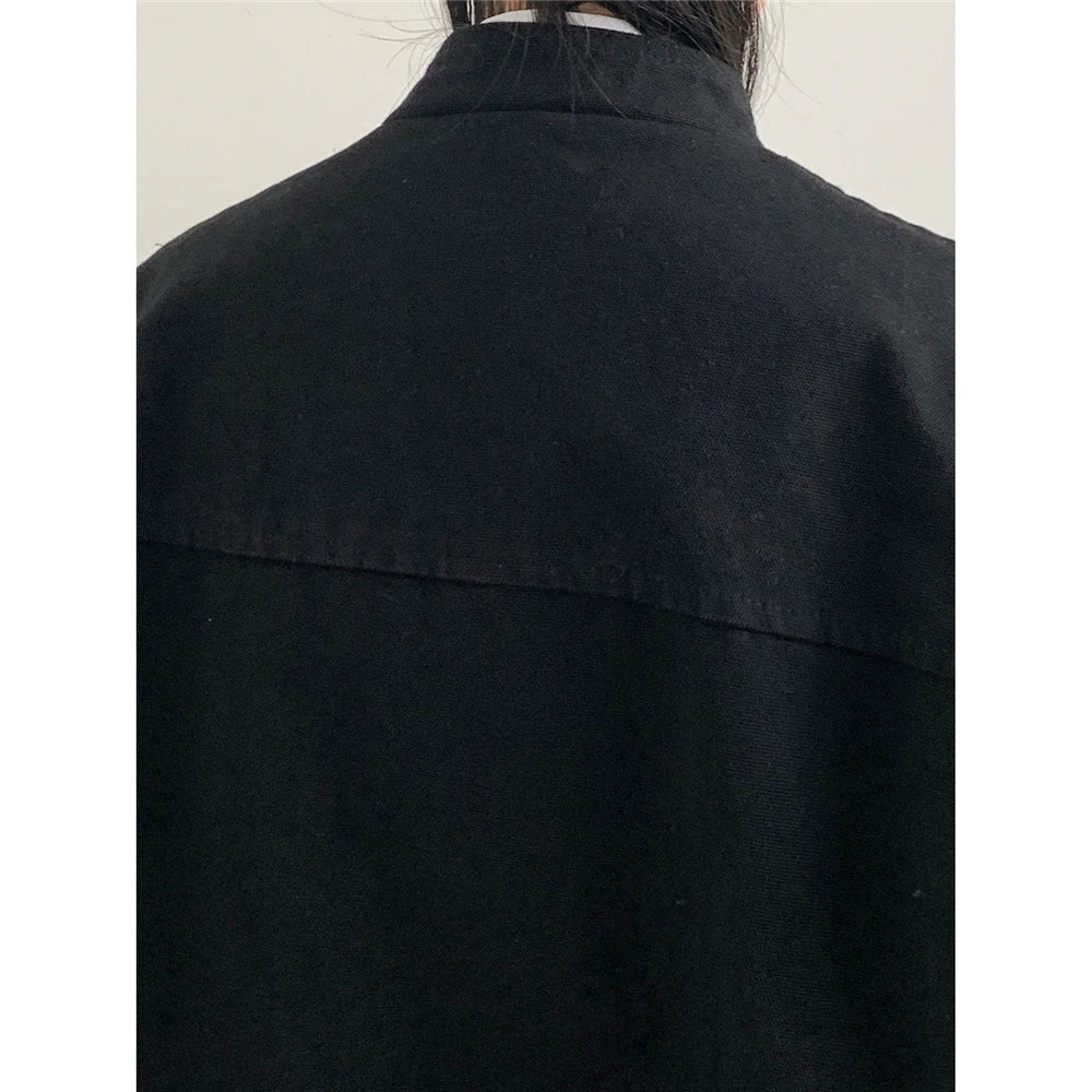 Plain Color Cropped Jacket