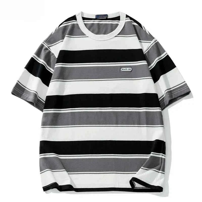 SQ2 Multi Striped Color Loose T-Shirt