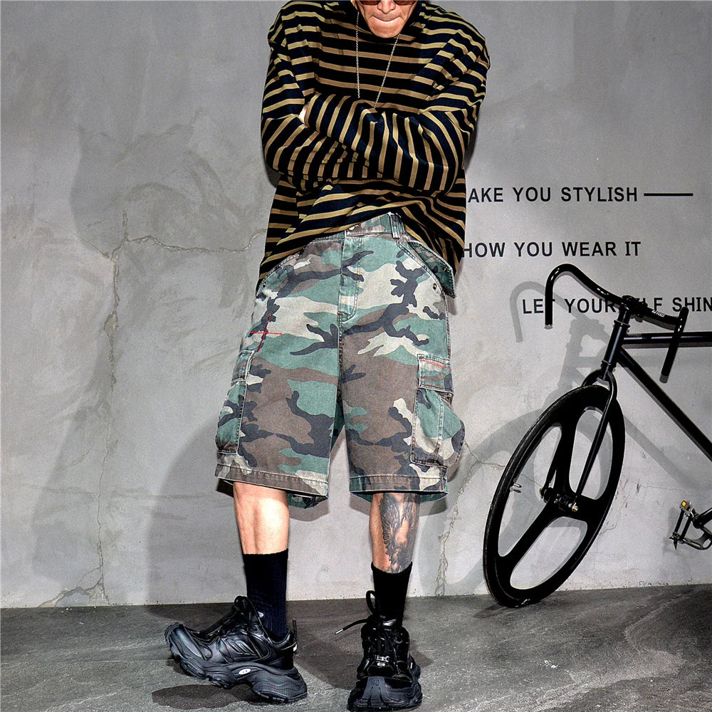 Tactical Camouflage Knee Length Shorts