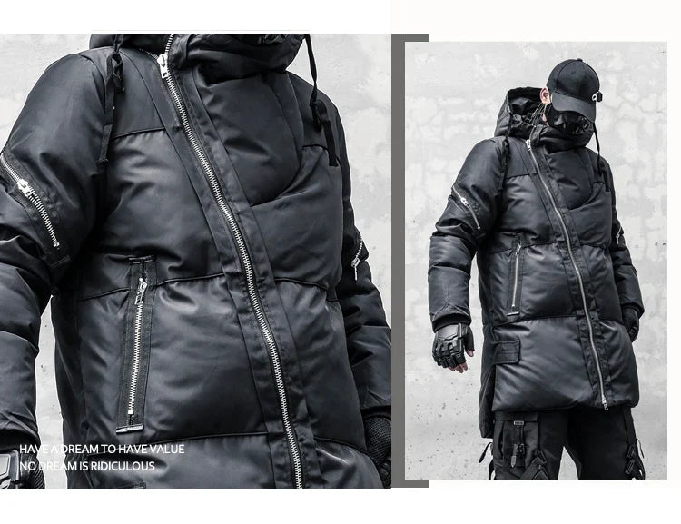 Long Zipper Style Padded Jacket