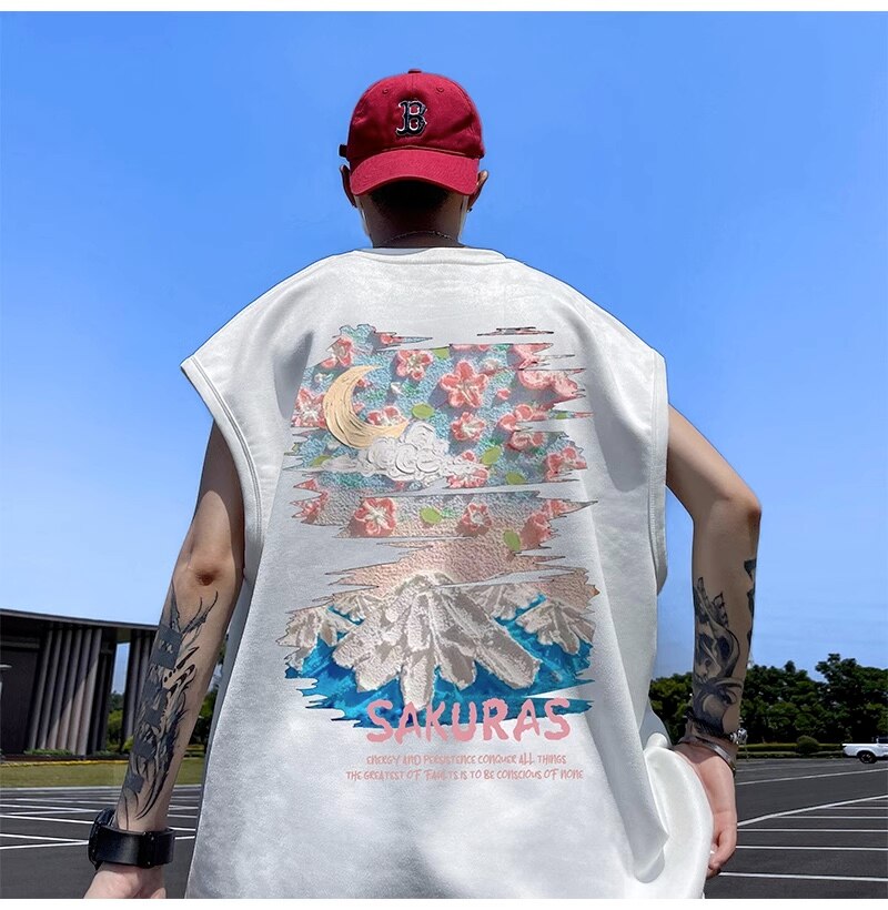 SAKURAS Colorful Scenery Painting T-Shirt