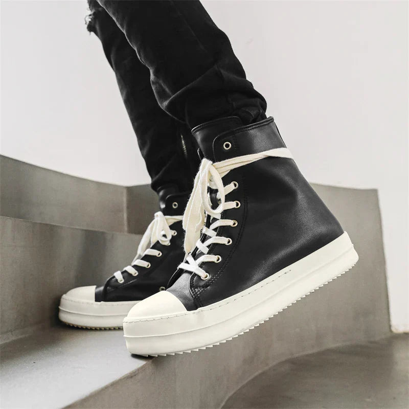 T84 High-Top Luxury Sneakers - Iconic Architectural Streetwear Boots | LuxuryUrbanwear - Luxuryurbanwear
