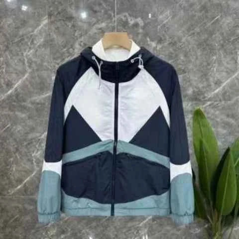 ZK26 Color Block Zipper Jacket