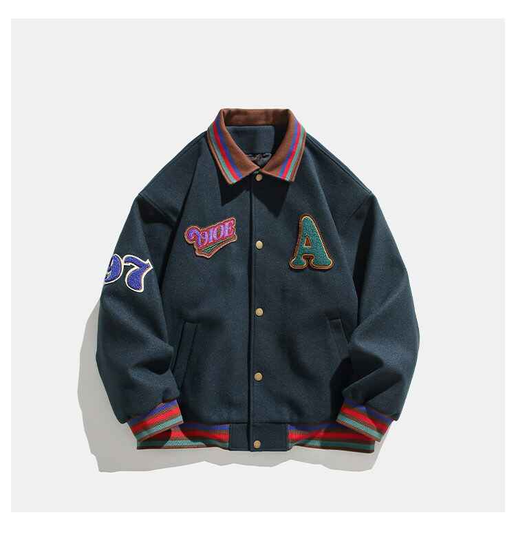97 Number Baseball Slim Fit Bomber Jacket