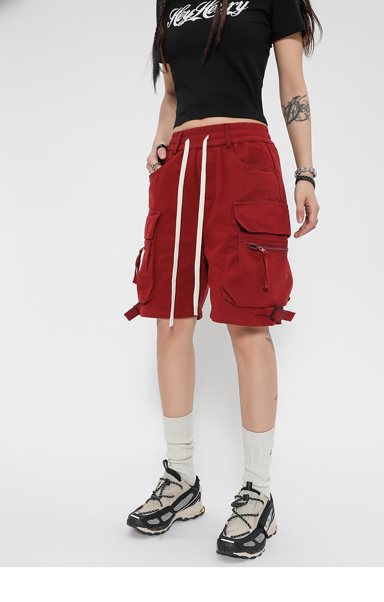 Cargo Track Multi Pockets Shorts