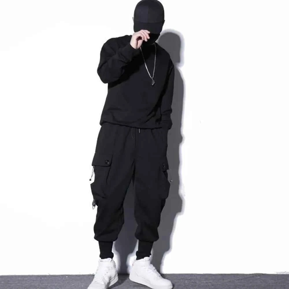 Harem Shadow Tone Ankle Rib Pants